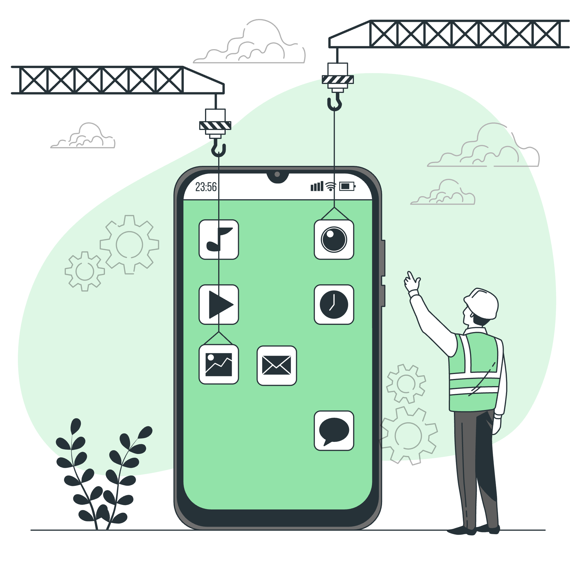 App Development Roadmap Illustration
